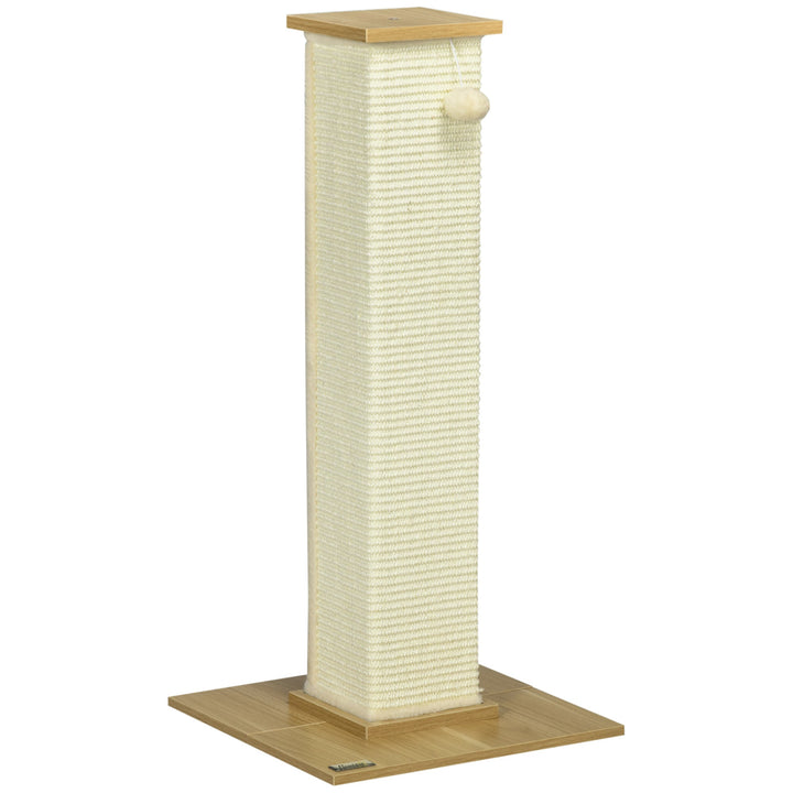 80 cm Scratching Post Cat Tree with Play Ball, Scratching Post Made of Sisal Rope-0