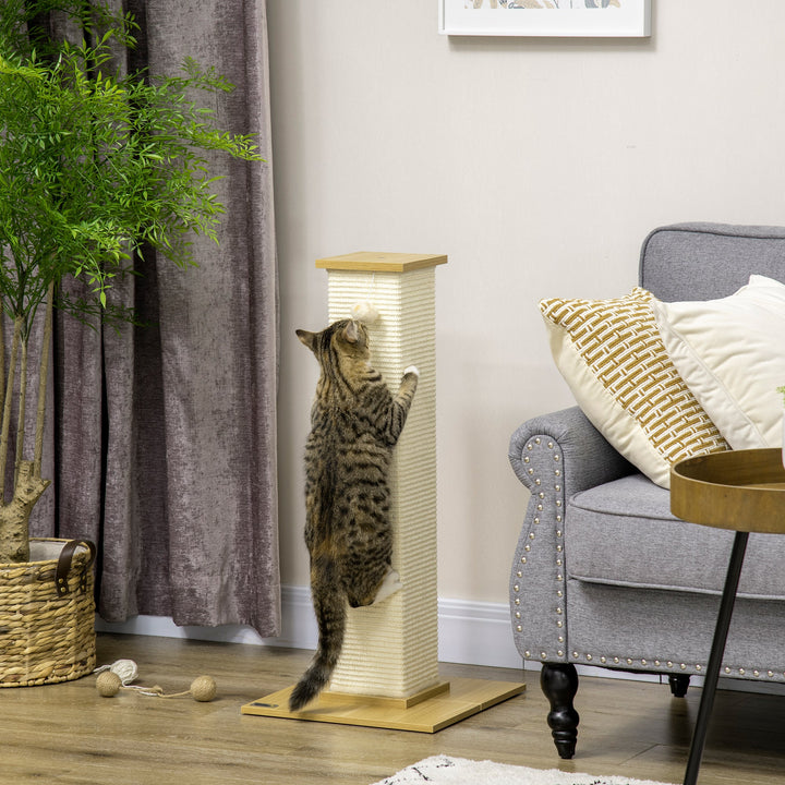80 cm Scratching Post Cat Tree with Play Ball, Scratching Post Made of Sisal Rope-1